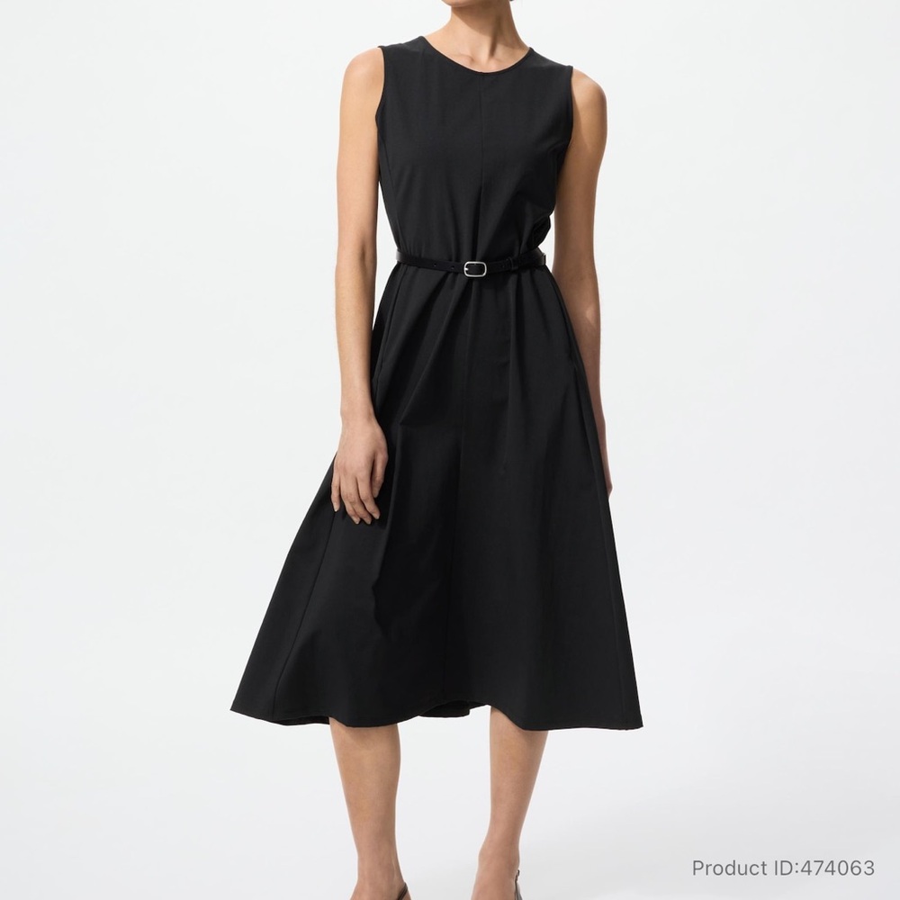 Uniqlo Black Midi Ultra Stretch Dress
